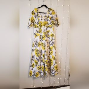 Eshakti 3/4 sleeve maxi dress